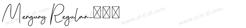 Mergury Regular字体转换